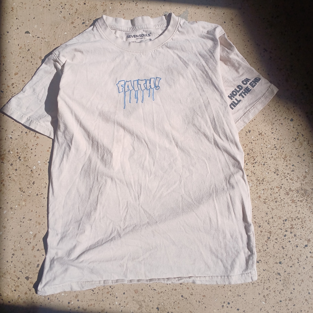 SEVEN SOULS Faith Graphic Tee in White